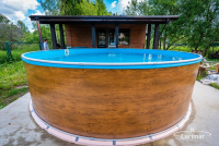 Каркасный бассейн морозоустойчивый Larimar 2.44 х 1.25м (полная комплектация) цвет Дерево/24403F  