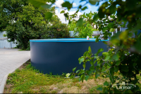 Каркасный бассейн морозоустойчивый Larimar 3.05 х 1.25м (врезной скиммер + форсунка) цвет Платина/30502L